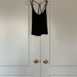Black cropped tank top